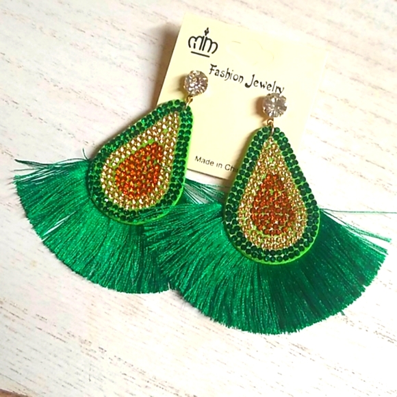 😻 3 For $15 Fun Sparkly Avocado Fringe Tassels - Picture 3 of 3